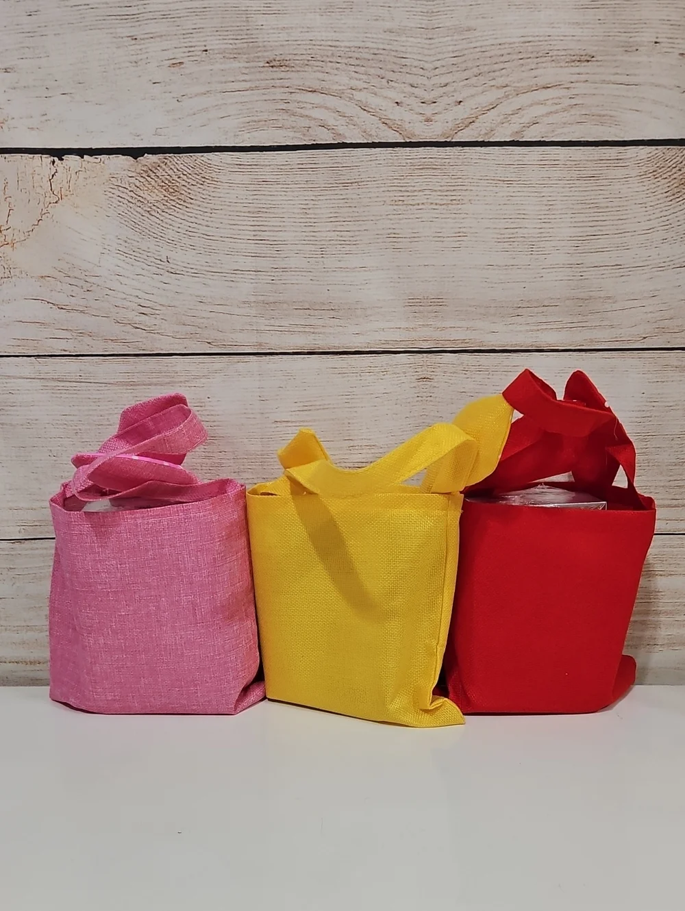 💟 Kids Cute Bunny Tote Bag - Pink, Yellow, Red Set Of 3